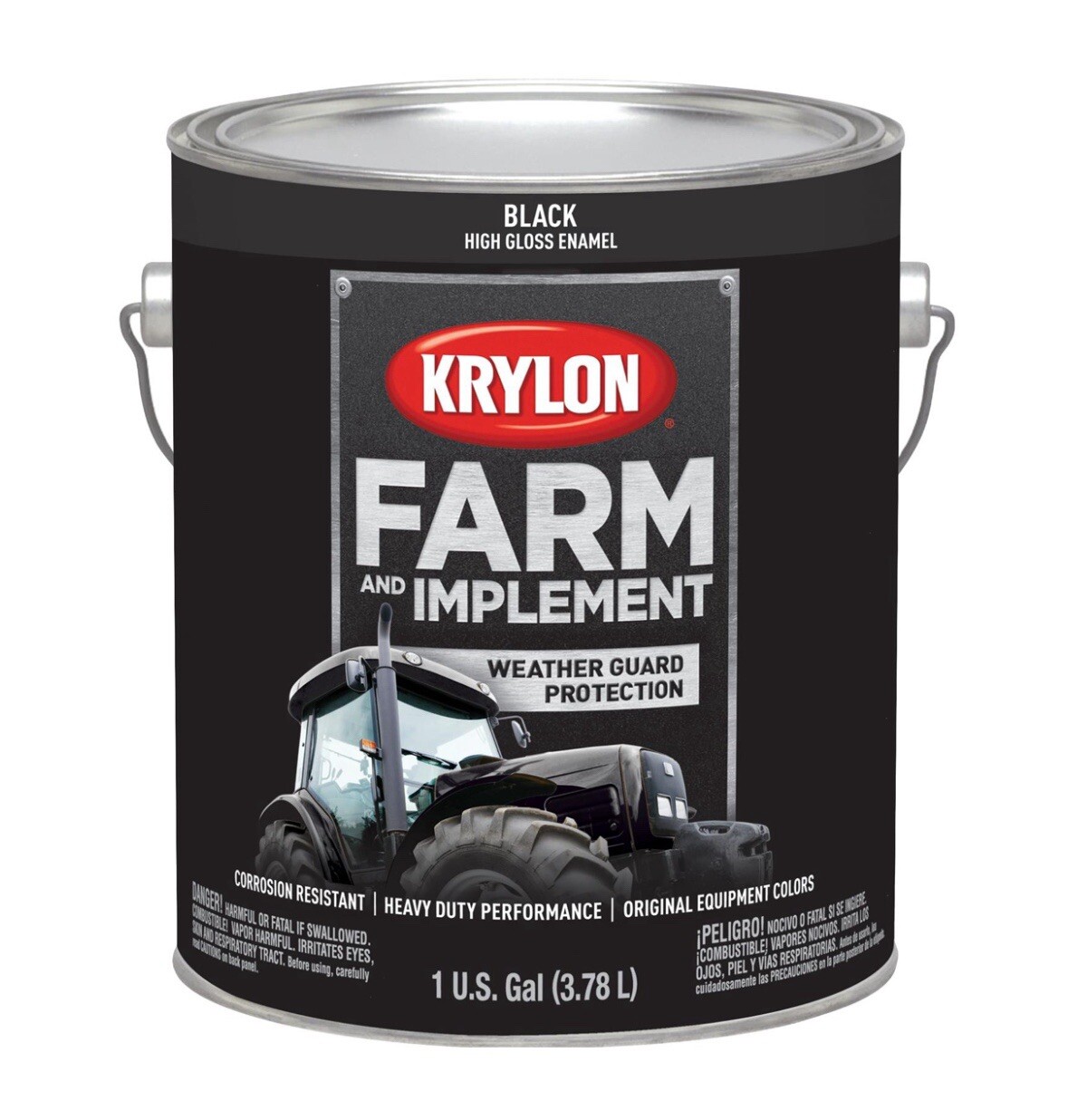 Krylon Farm & Implement Black High Gloss Enamel Paint 1962