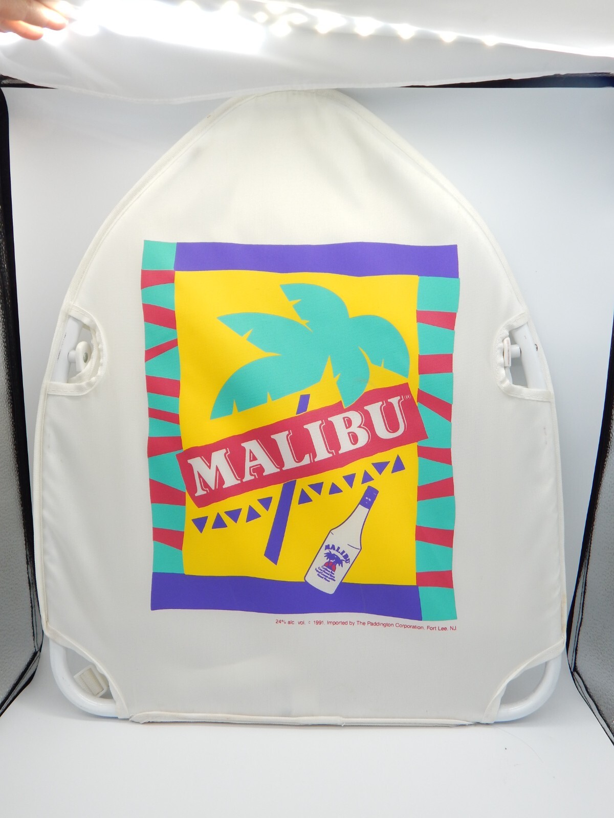 VTG 1991 MALIBU CARRIBIAN RUM  PROMO - PADDINGTON CORP.  SAND & BEACH CHAIR E467