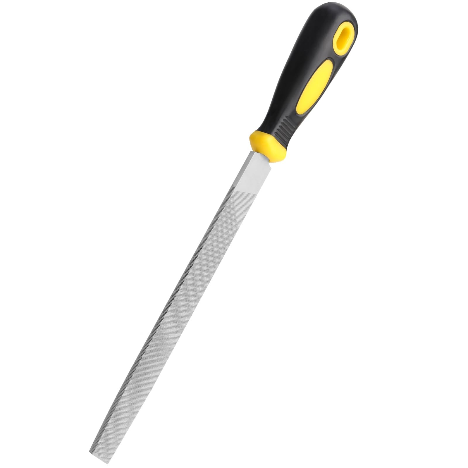 Uaorexplo 8in Flat Hand Metal File, Total 12in Length, 8 Inches, Gray