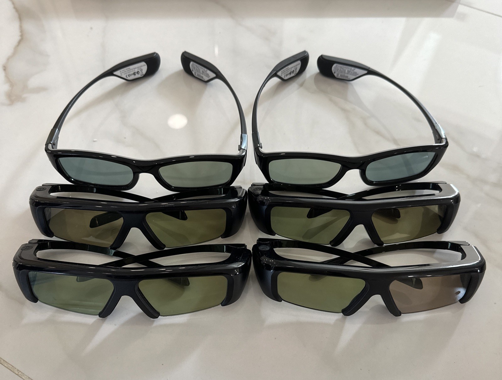 LOT OF 6 Samsung 3D Glasses For Samsung TV SSG-3100GB SSG-3300GR