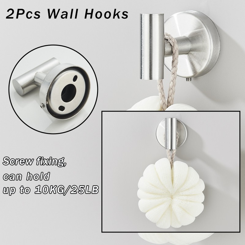 10 PCS Bathroom Hardware Accessories Set Wall Mount Square Tower Bar Set Brushed