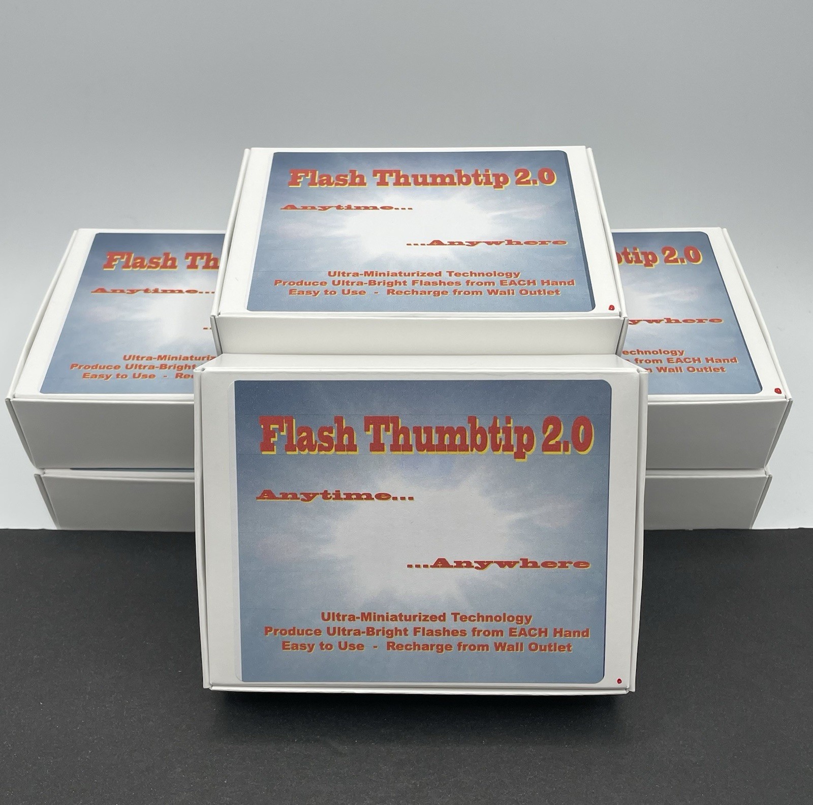 Flash ThumbTip 2.0 Stage Magic Trick Prop Gimmick Light Illusion RED USB CHARGER