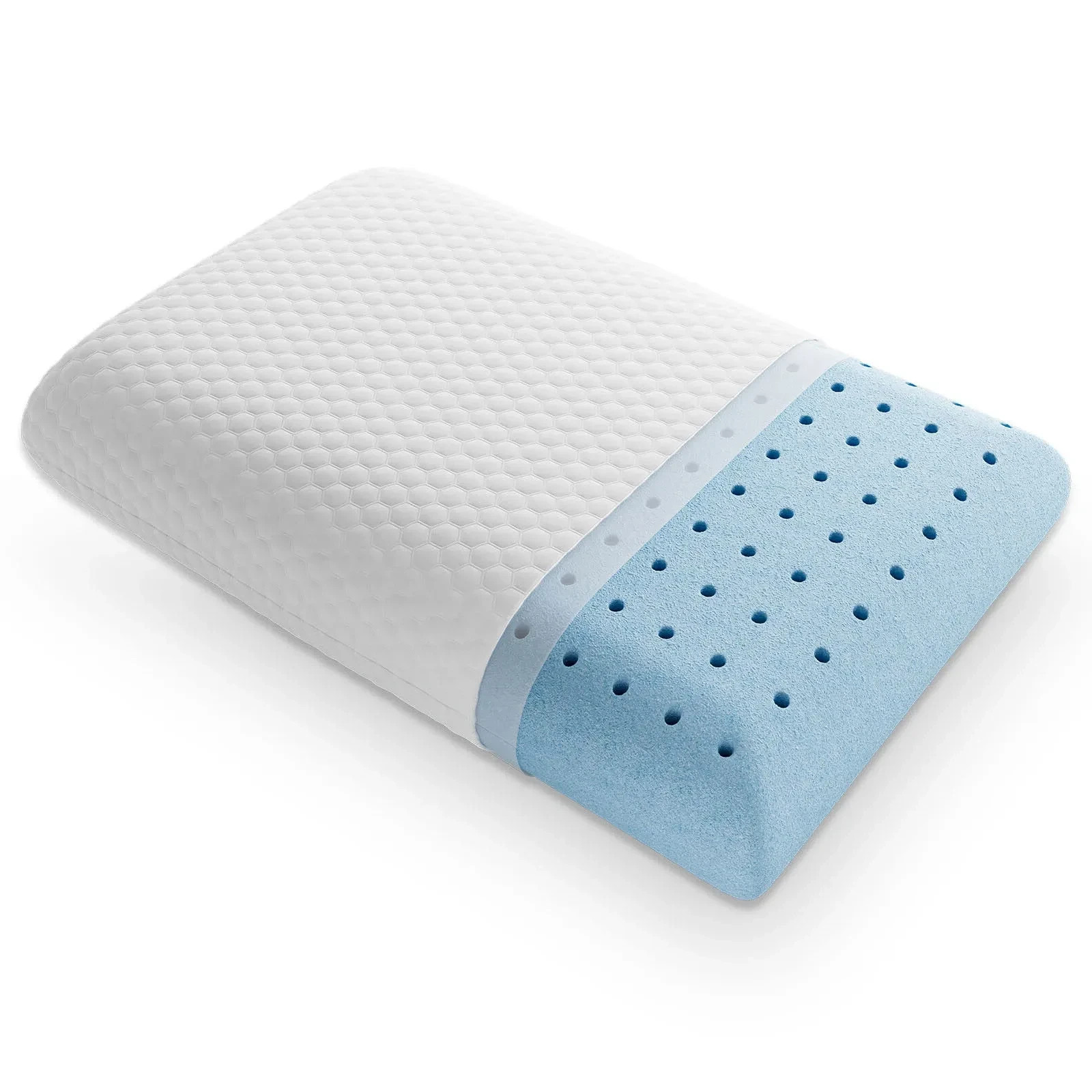 Cooling Memory Foam Pillow with Pillowcase - Neck Support for Side Sleepers
