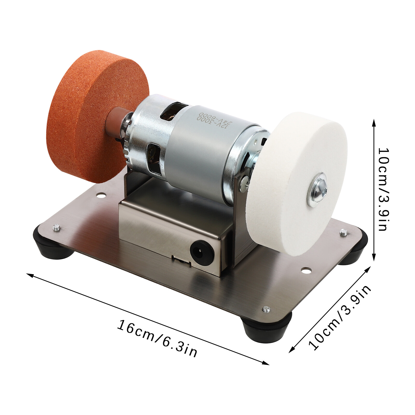 Electric Benchtop Grind Sander Adjustable Variable Speed Table Grinding Machine