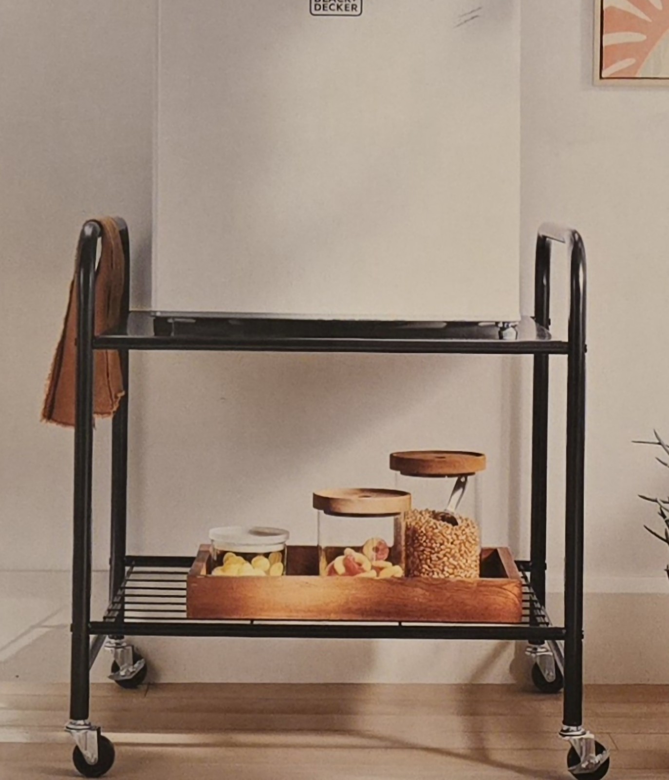 Brightroom Steel Storage Wheels Cart Refrigerator Cart Kitchen Wheels