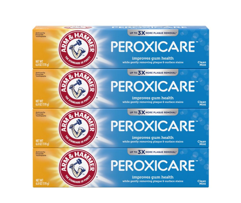 ARM & HAMMER Peroxicare Toothpaste, TWIN PACK (Contains Two 6Oz Tubes) – 4PACK