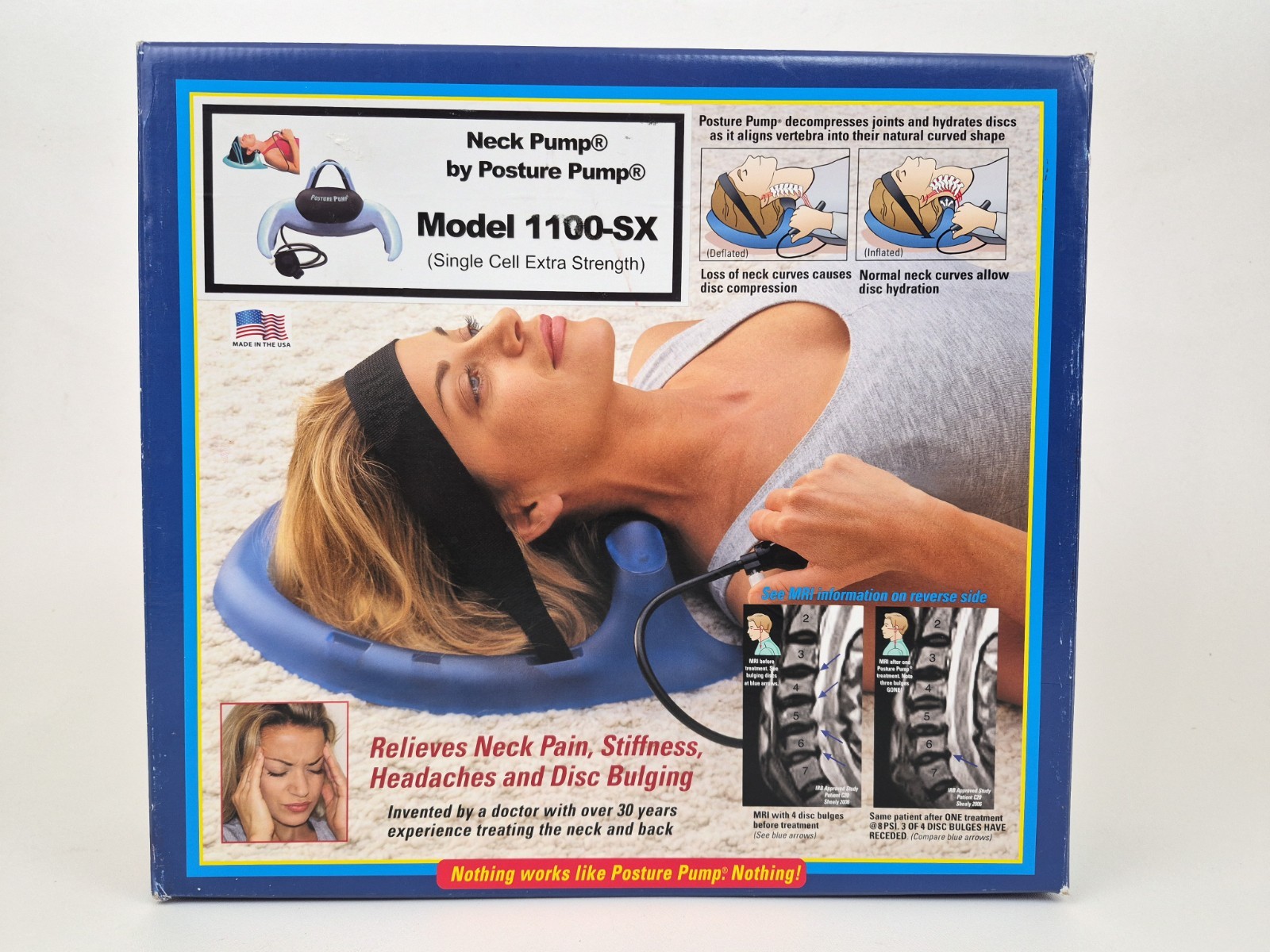 Posture Pump 1100-SX Neck Disc Hydrator Cervical Spine Therapy For Pain Relief