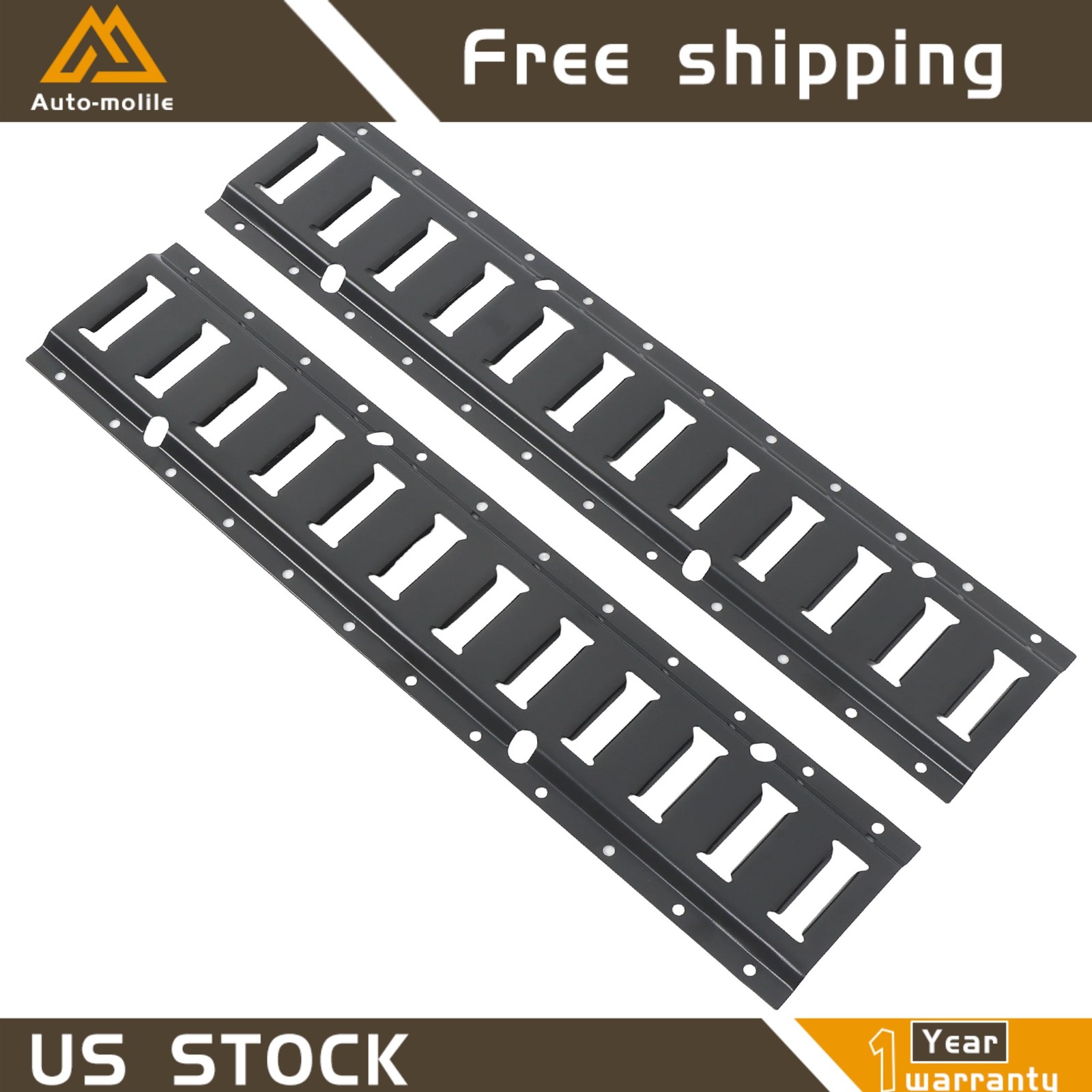 For Vans Trucks ATV 8 Pack 2' E Track Tie Down Rail System Heavy Loads Durable