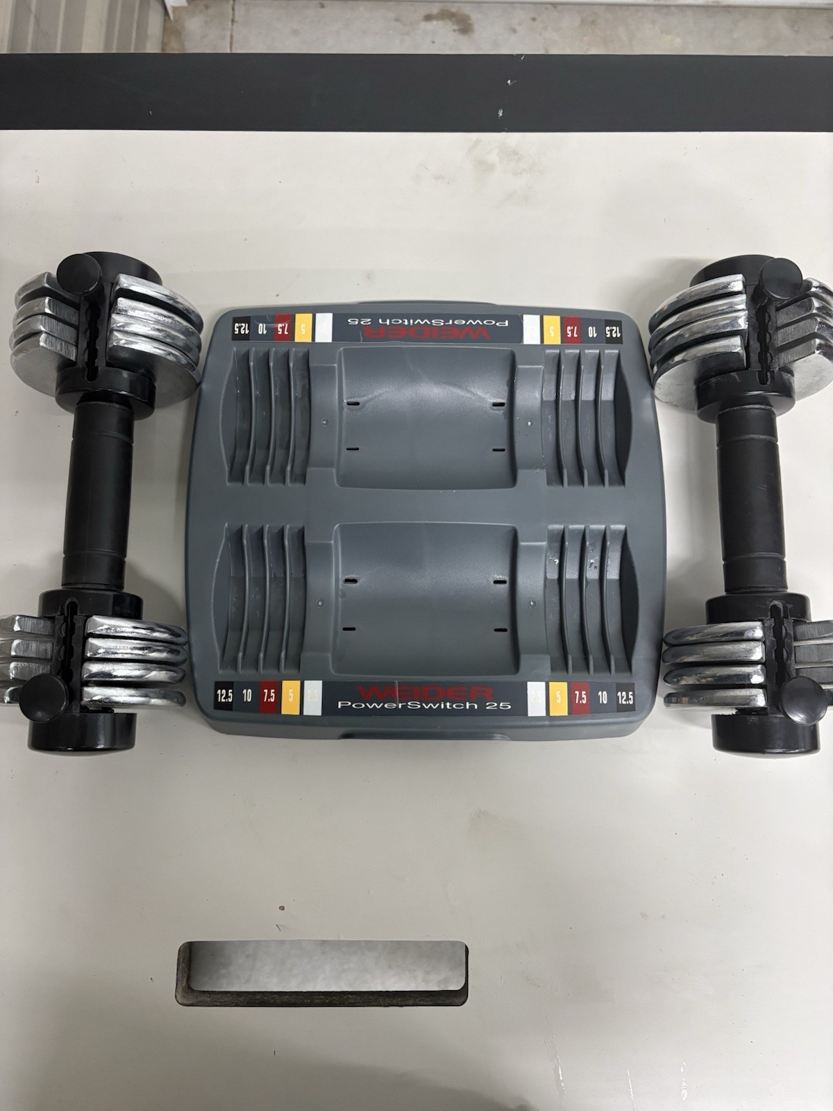 Weider Powerswitch 25 Dumbbell Set (2.5 - 12.5 lb Each) Adjustable Weights