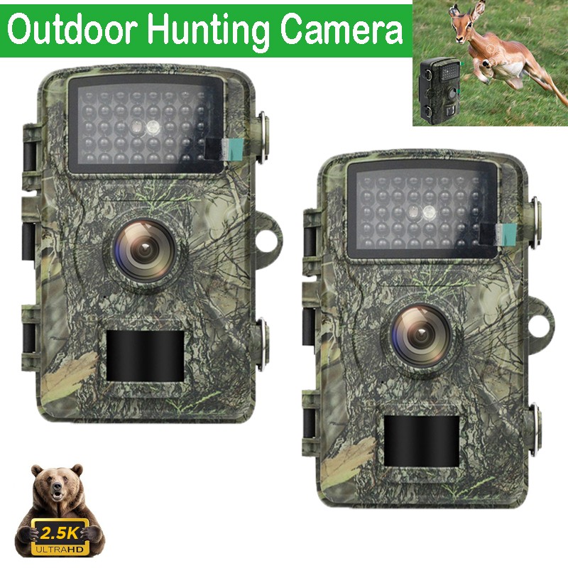 2 Pack 24MP 1440P Hunting Trail Camera Wildlife Waterproof Game Cam Night Vision