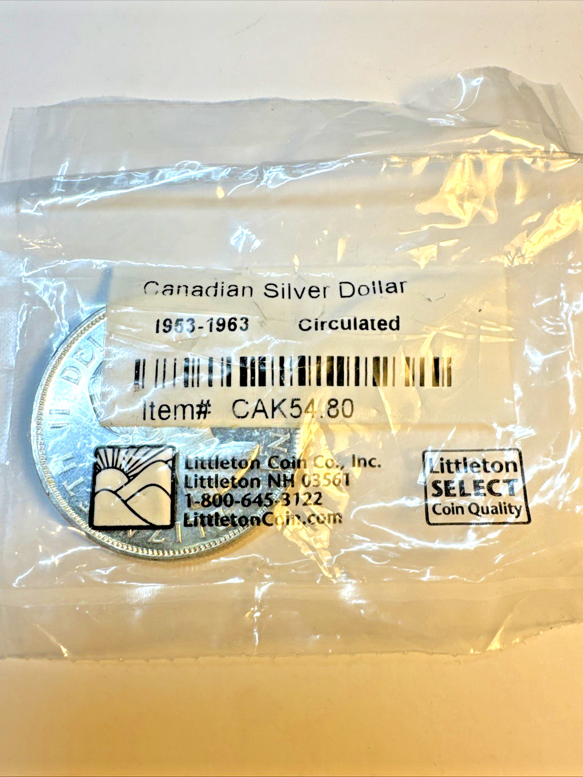 1963 Canada Silver Dollar Littleton Coins Select Cak 54.80