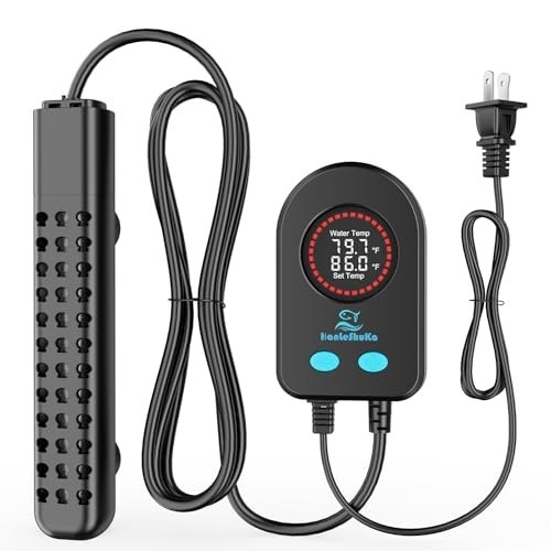 HANLESHUKA 100W Aquarium Heater 10-20 Gal Auto Shut-Off Dry-Burn Protection