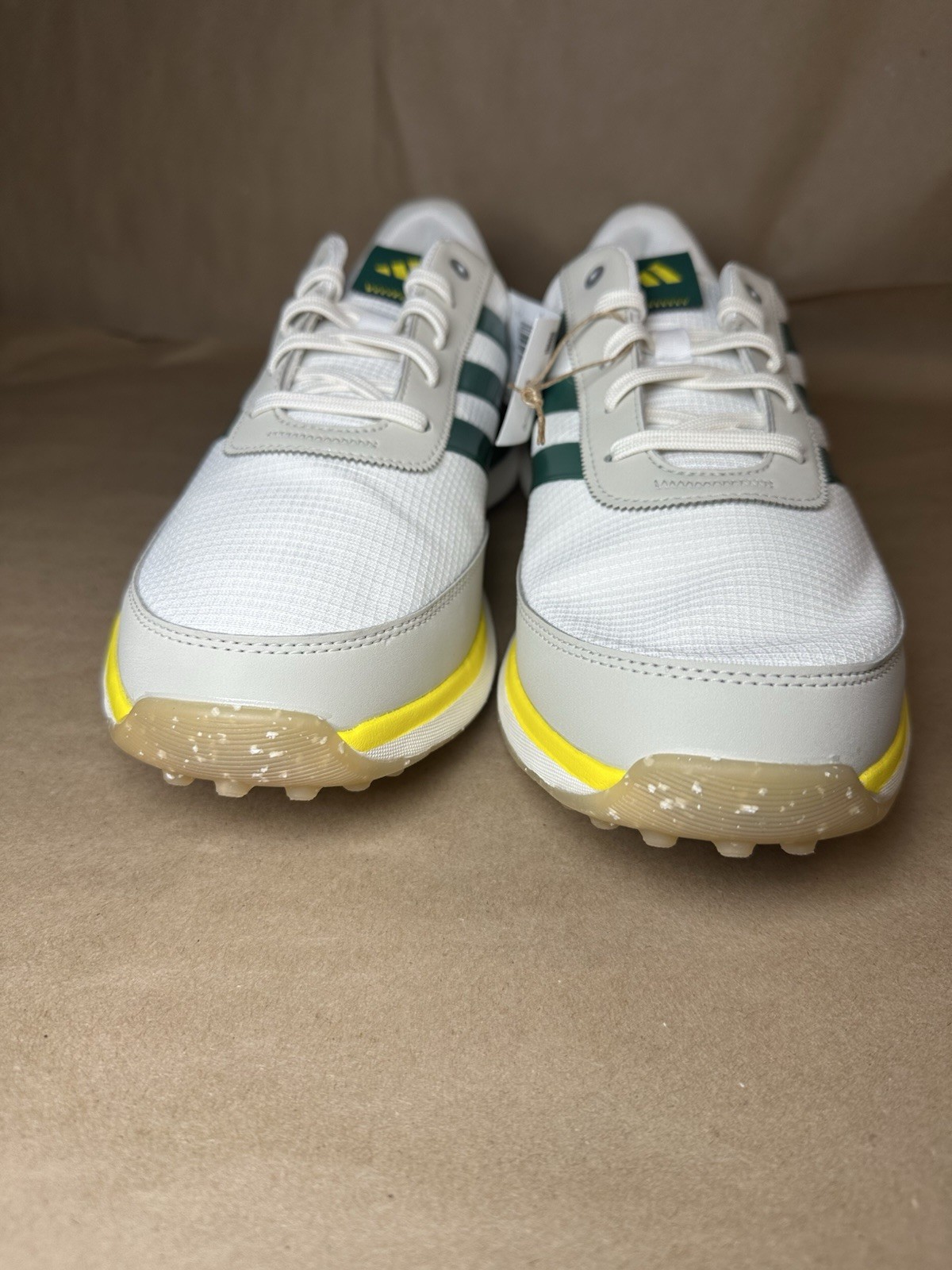 Adidas S2G 24 Men's Golf Shoes SZ 8 Spikeless - White / Green / Alumina New
