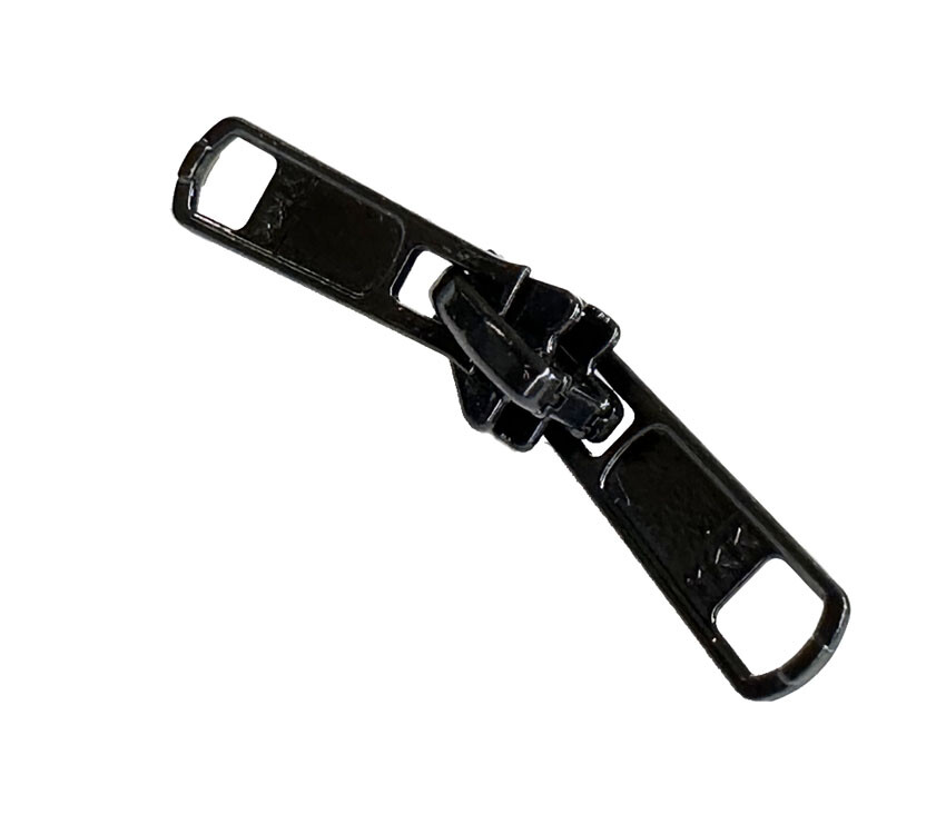 YKK #5 Long Double Pull Original Zipper Repair Kit for Black Molded Plastic Zip