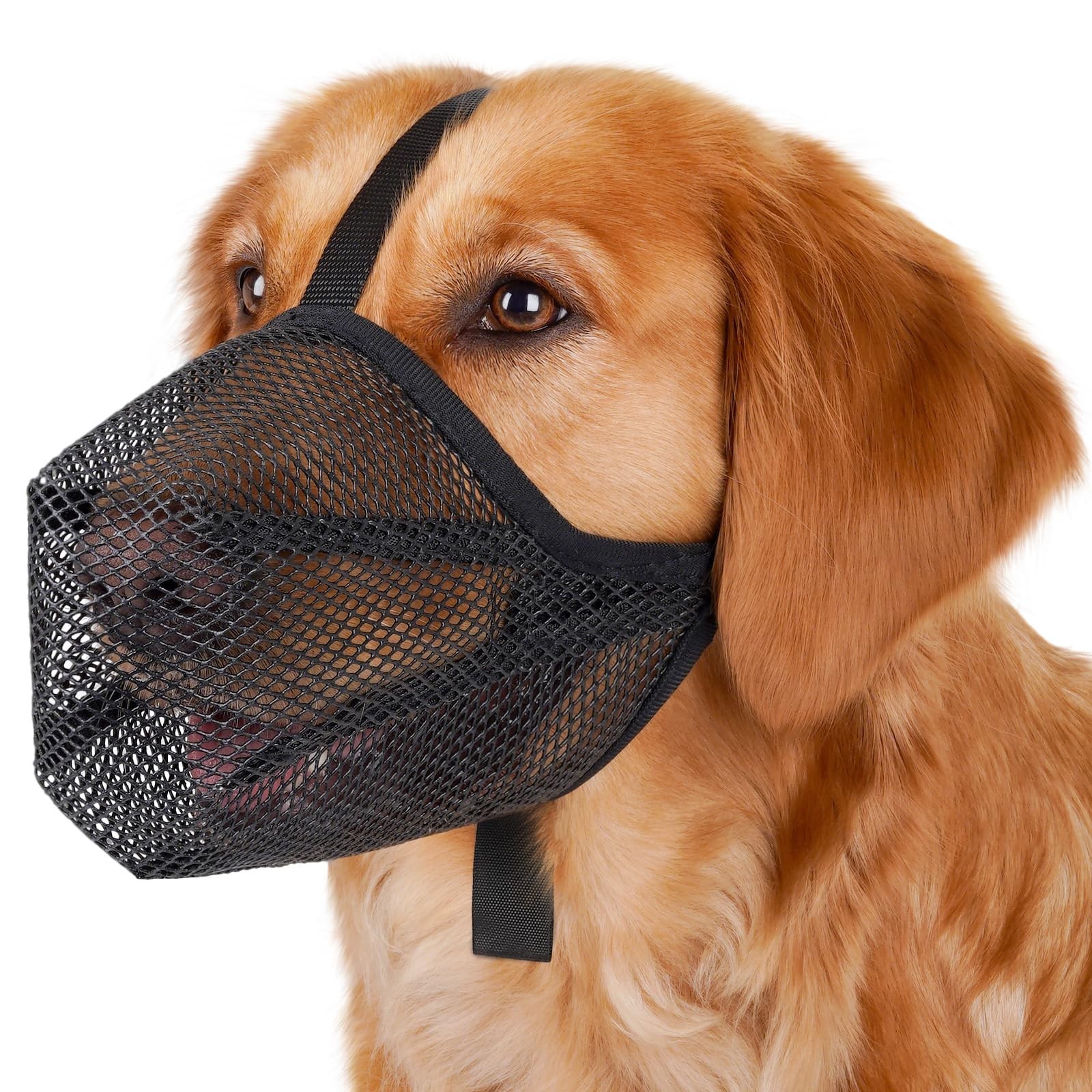 Soft Mesh Dog Muzzle Anti Bite Scavenging Breathable Adjustable Mouth Guard