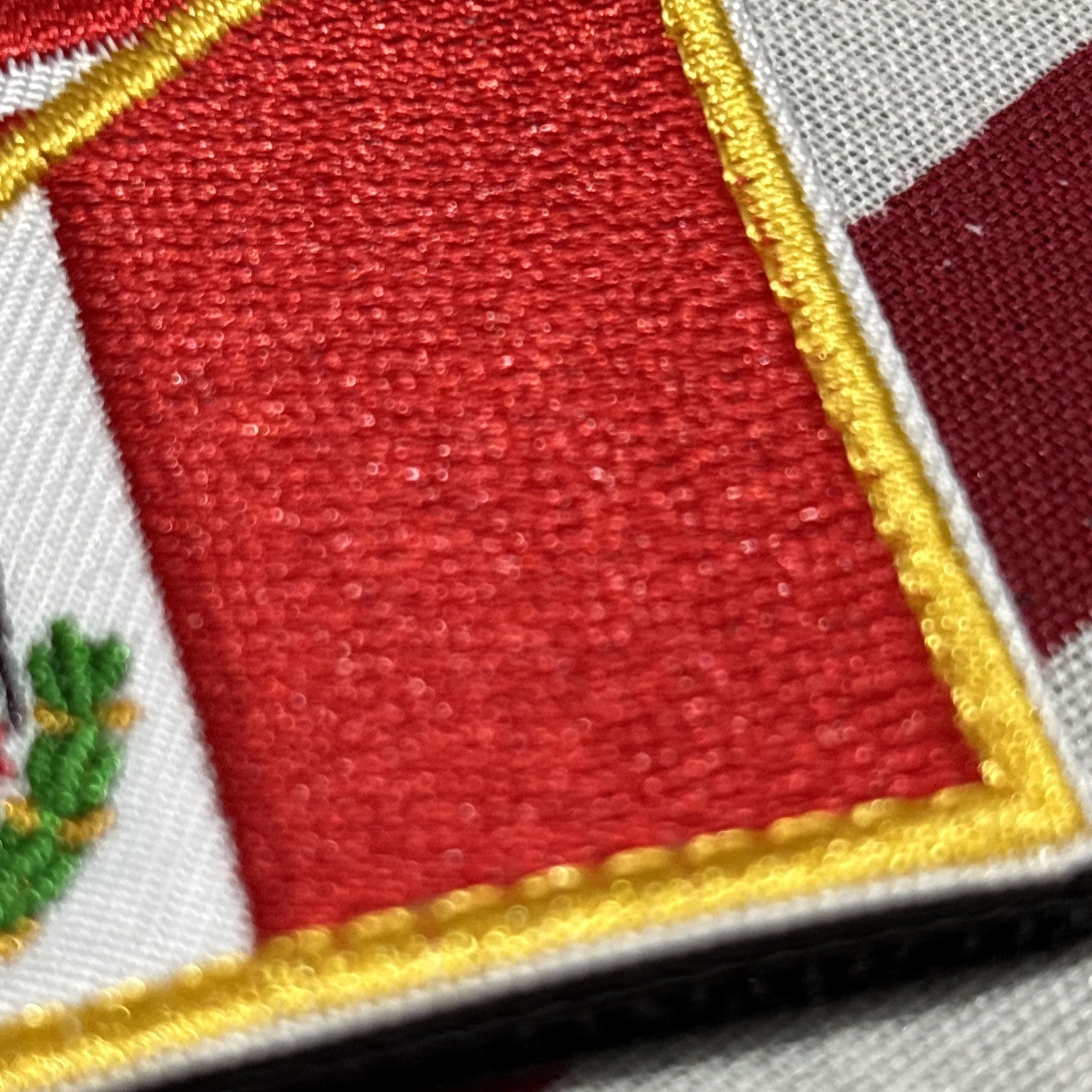 American Mexican Split Flag Patch Hook & loop High Quality 2x3”