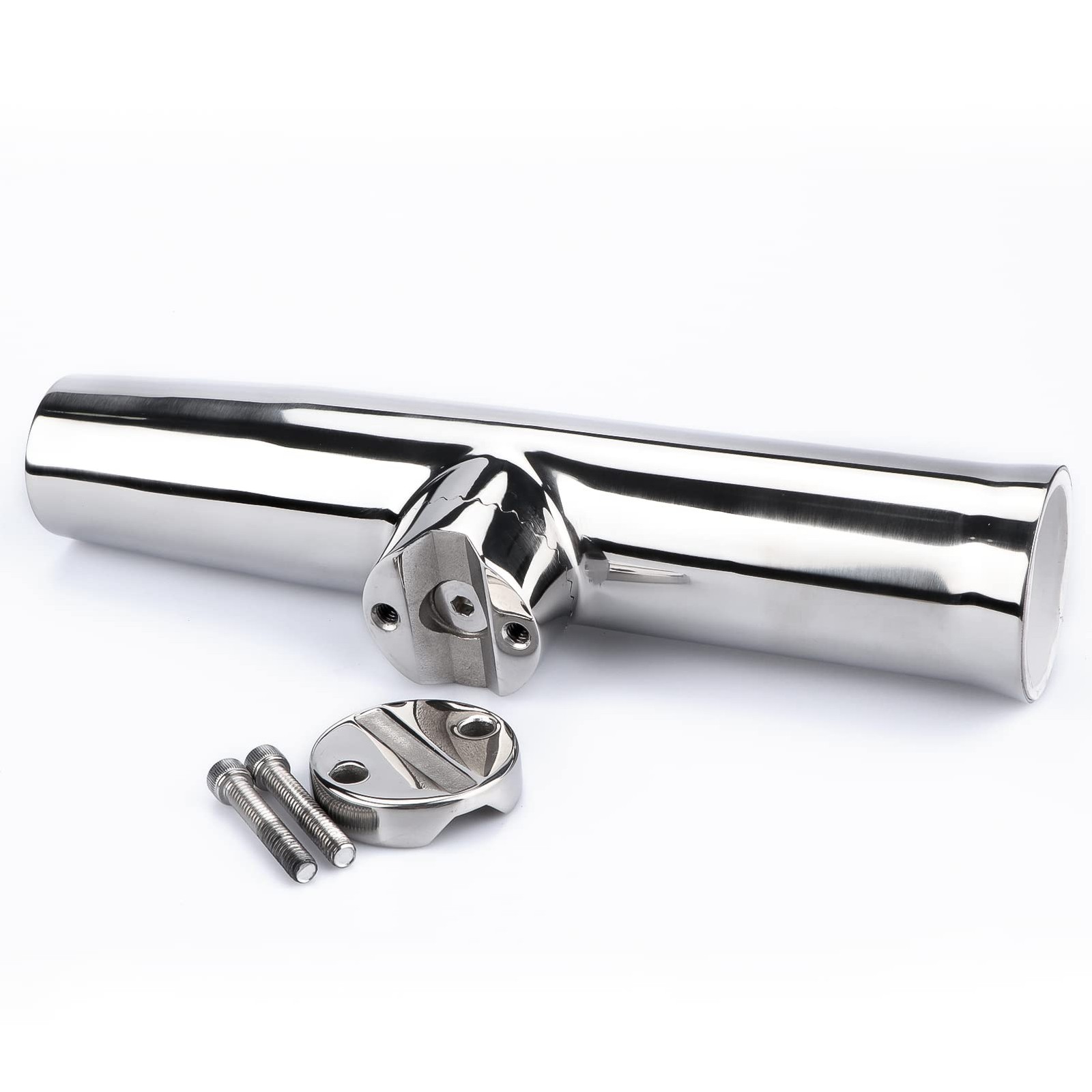 2PCS Tournament Style Boat Fishing Rod Holders, 316 Stainless Steel Silver