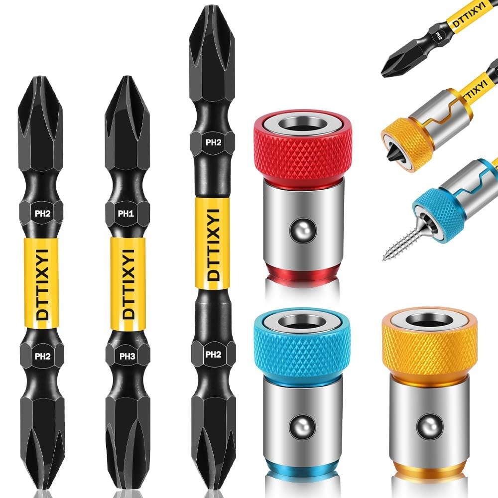 6PCS Screwdriver Head Magnetic Ring Set for Drill & Impact Driver, Power Mag ...
