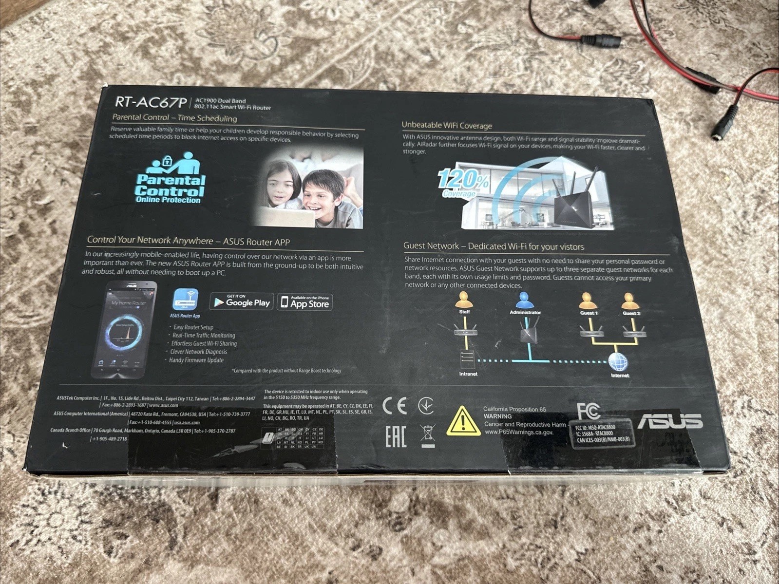 Asus Ac1900 Rtac67p 802.11ac Smart Router