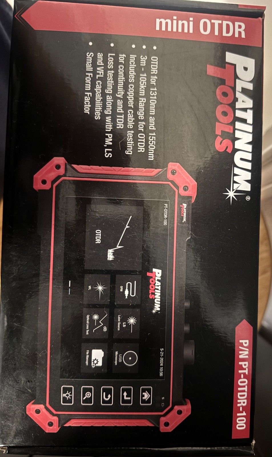 Platinum Tools PT-OTDR-100 Mini OTDR Fiber Tester
