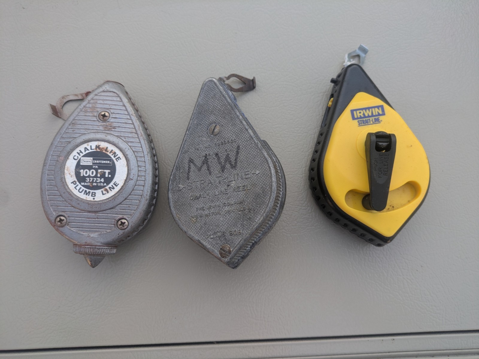 IRWIN Strait-Line, Craftsman Chalk Line Reels-Lot of 3 Tools