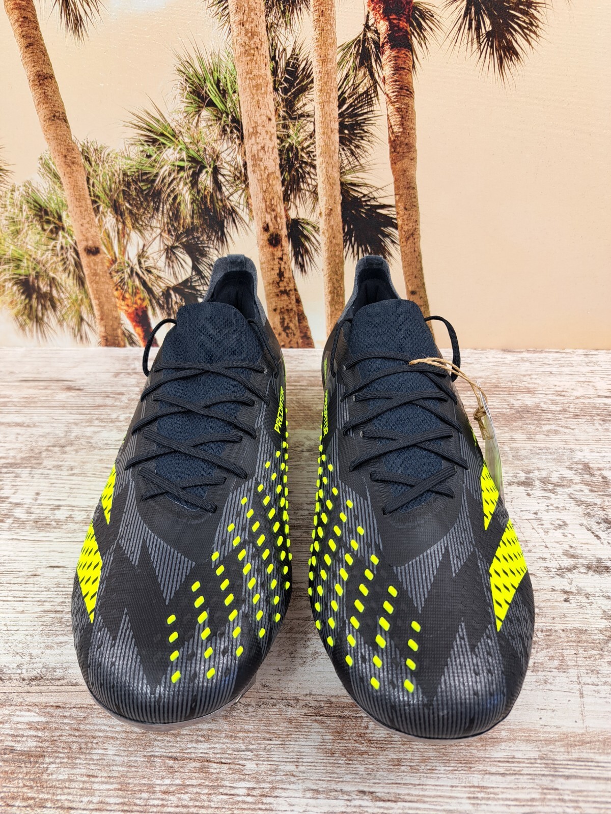 Adidas Predator Accuracy.1 Low INJ FG Black Yellow Soccer Cleats Men’s Size 6.5