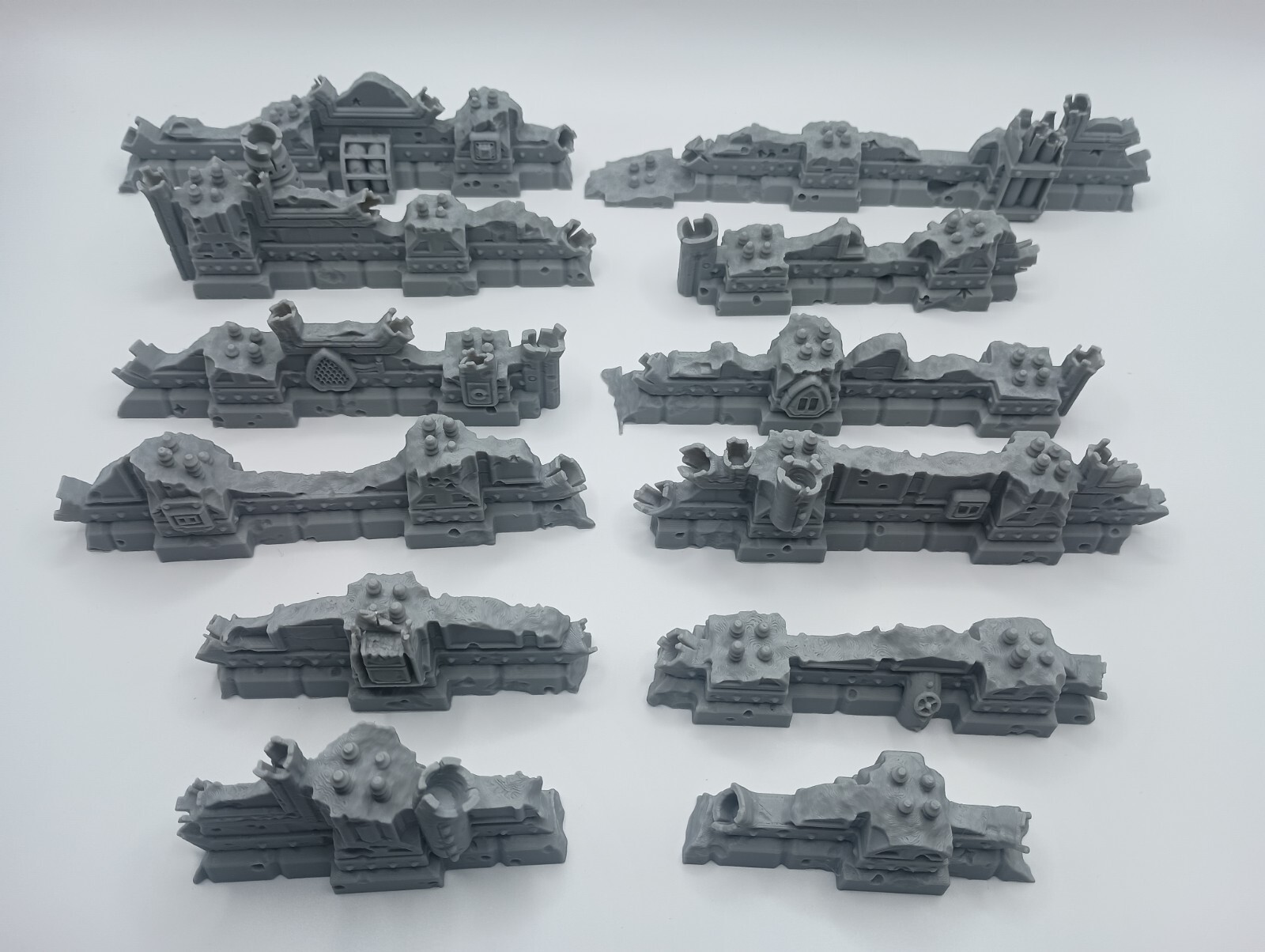 War Torn Sector 75 Modular Sci-Fi Ruined Wall Set -32mm Scale -Terrain