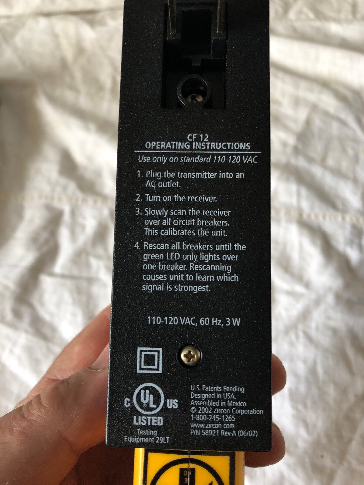 ZIRCON CF12 CIRCUIT FINDER