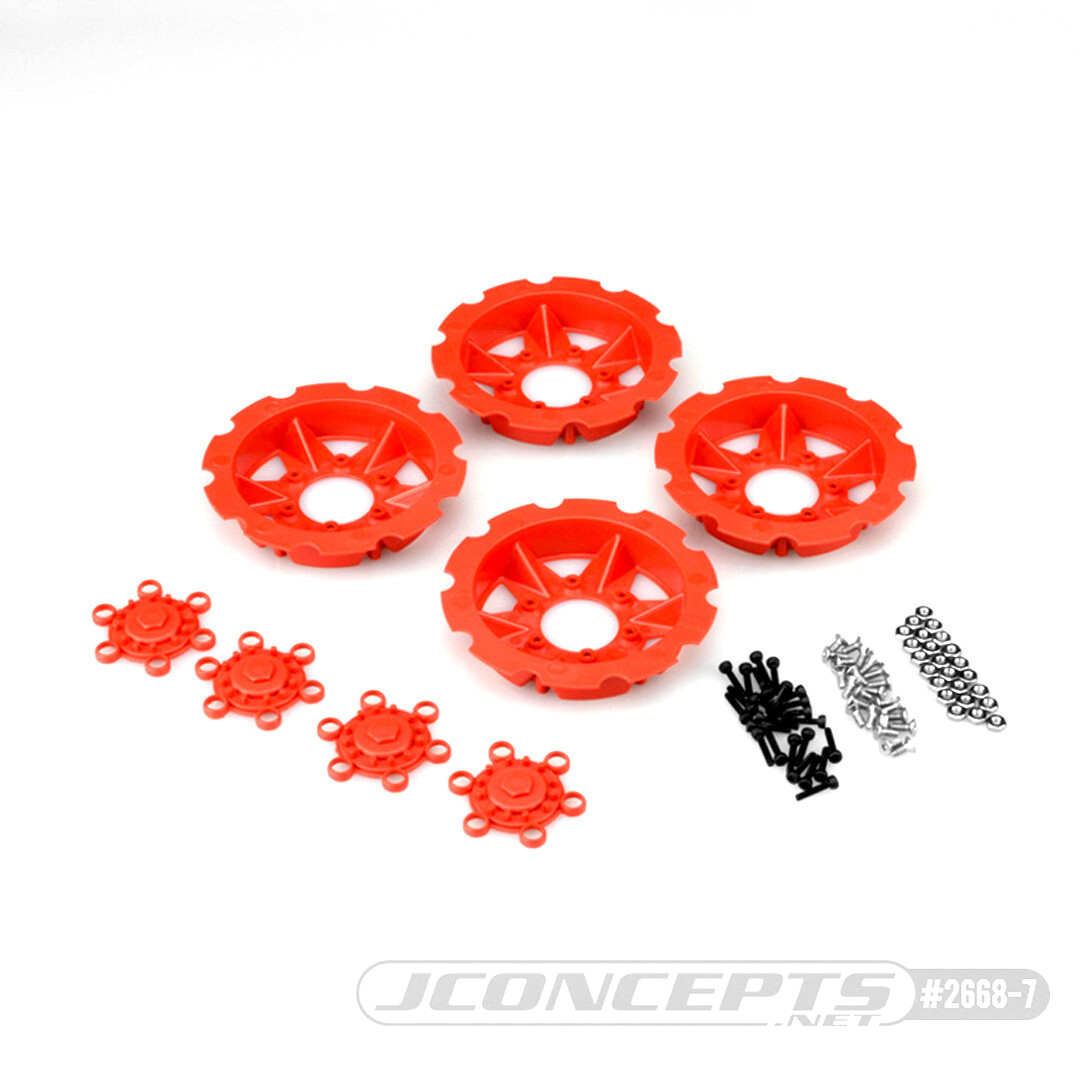 NEW JConcepts 2668-7 Tracker Wheel Discs Red | Fits Dragon Wheels FREE US SHIP