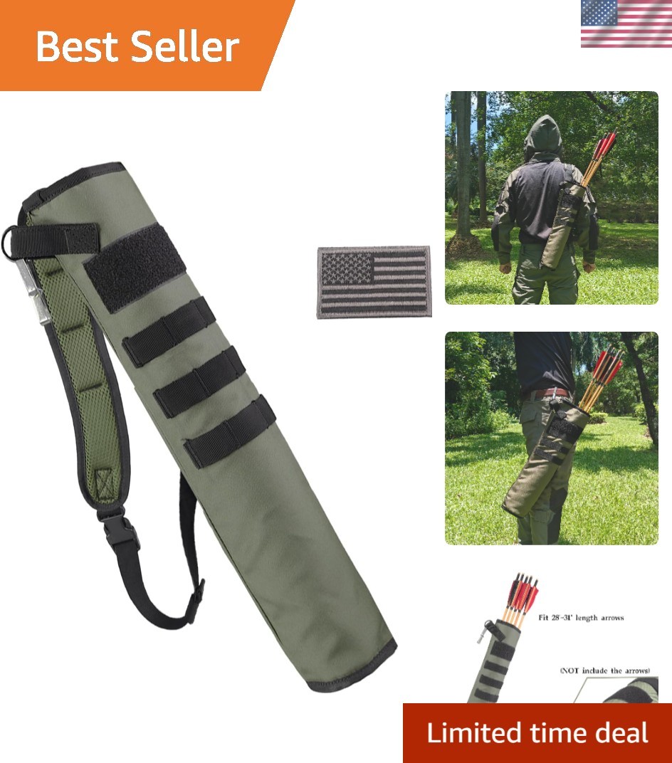 Archery Lightweight Back Arrow Quiver Dual Use Foldable Compact Hip Arrows Ba...