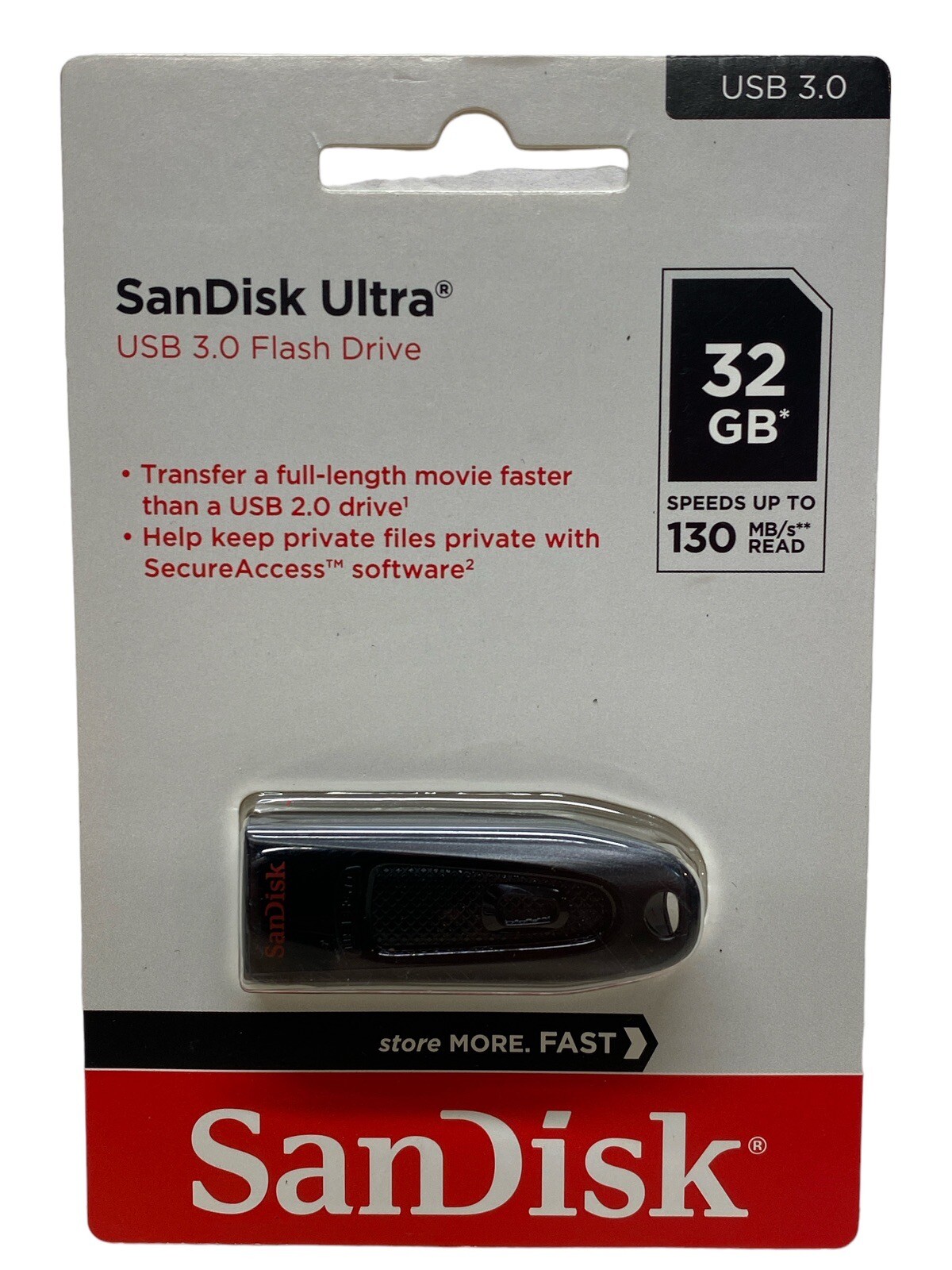 SanDisk Ultra SDCZ48-032G-A46 32GB USB 3.0 Flash Black