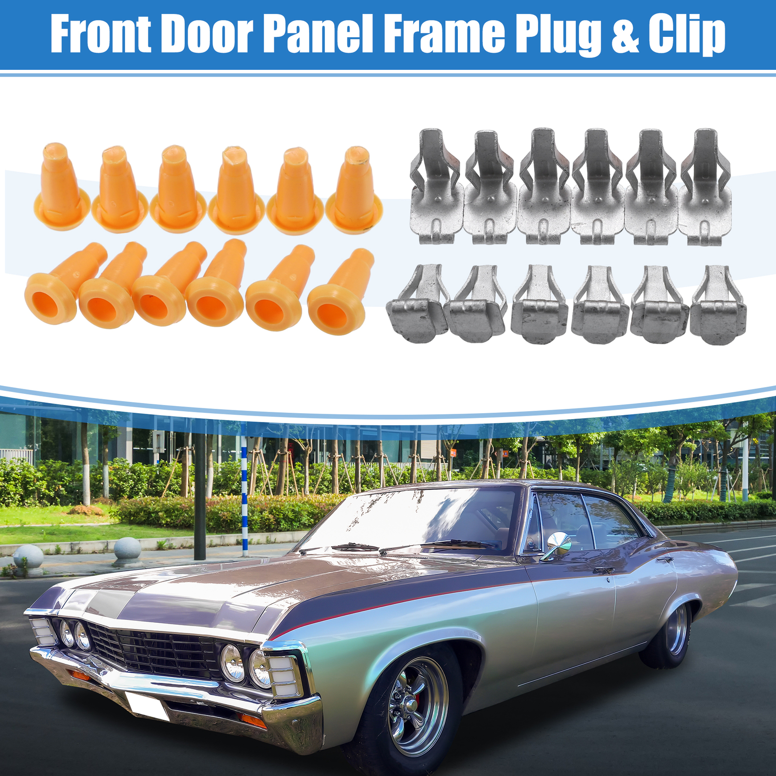 24pcs Front Door Panel Frame Plug Clip for Chevy Camaro Nova Impala for Pontiac