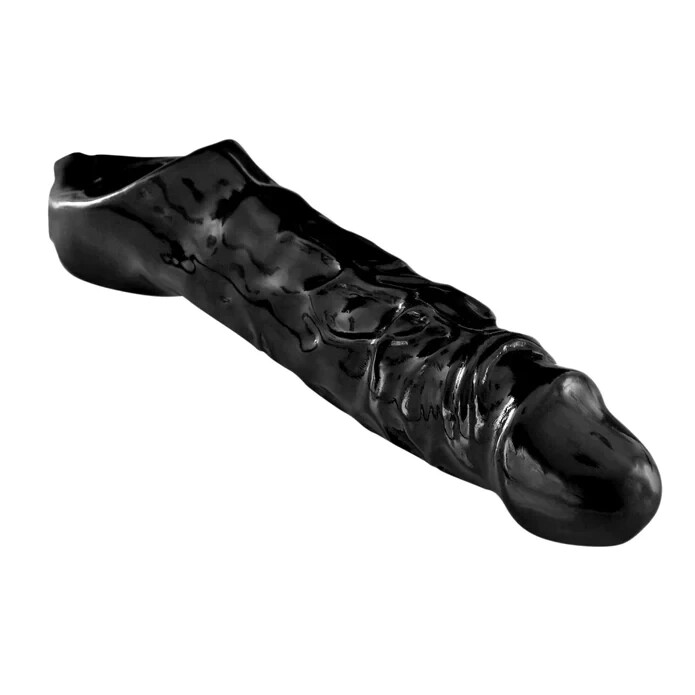 REALLY AMPLE 9" Realistic Male Penis Extender Sleeve Penis Sheath & Ball Strap