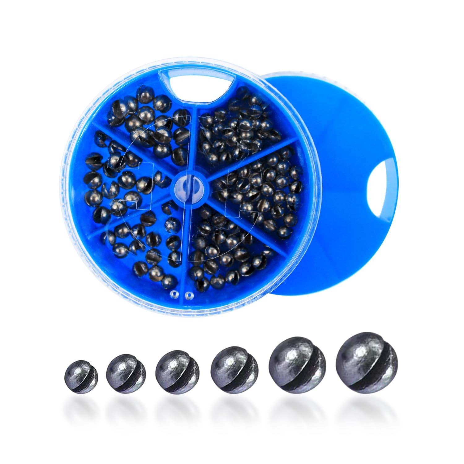 Fishing 117pcs/205pcs Weight Sinkers 6 Sizes/5 Sizes Lead Weights Round Split...