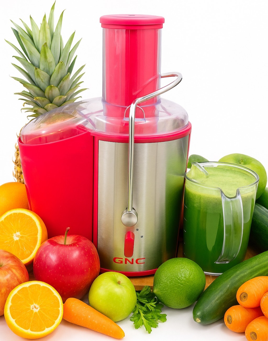 GNC Deluxe HL-2098 Juicer Powerful Red Color Fruit & Vegetable Juicing System