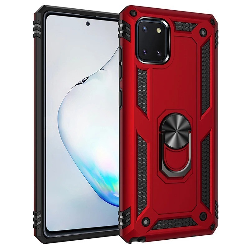 For Samsung Galaxy A12 Shockproof Ring Kickstand Armor Case