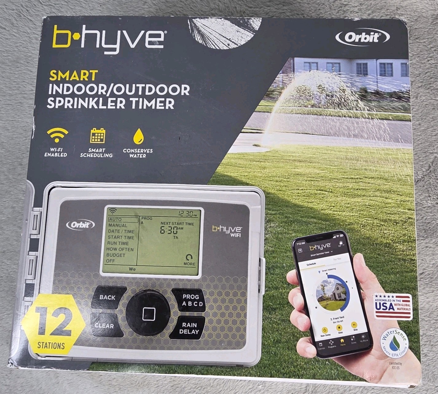 Orbit B-hyve 12-Station Smart WiFi Sprinkler Timer Controller New Open Box