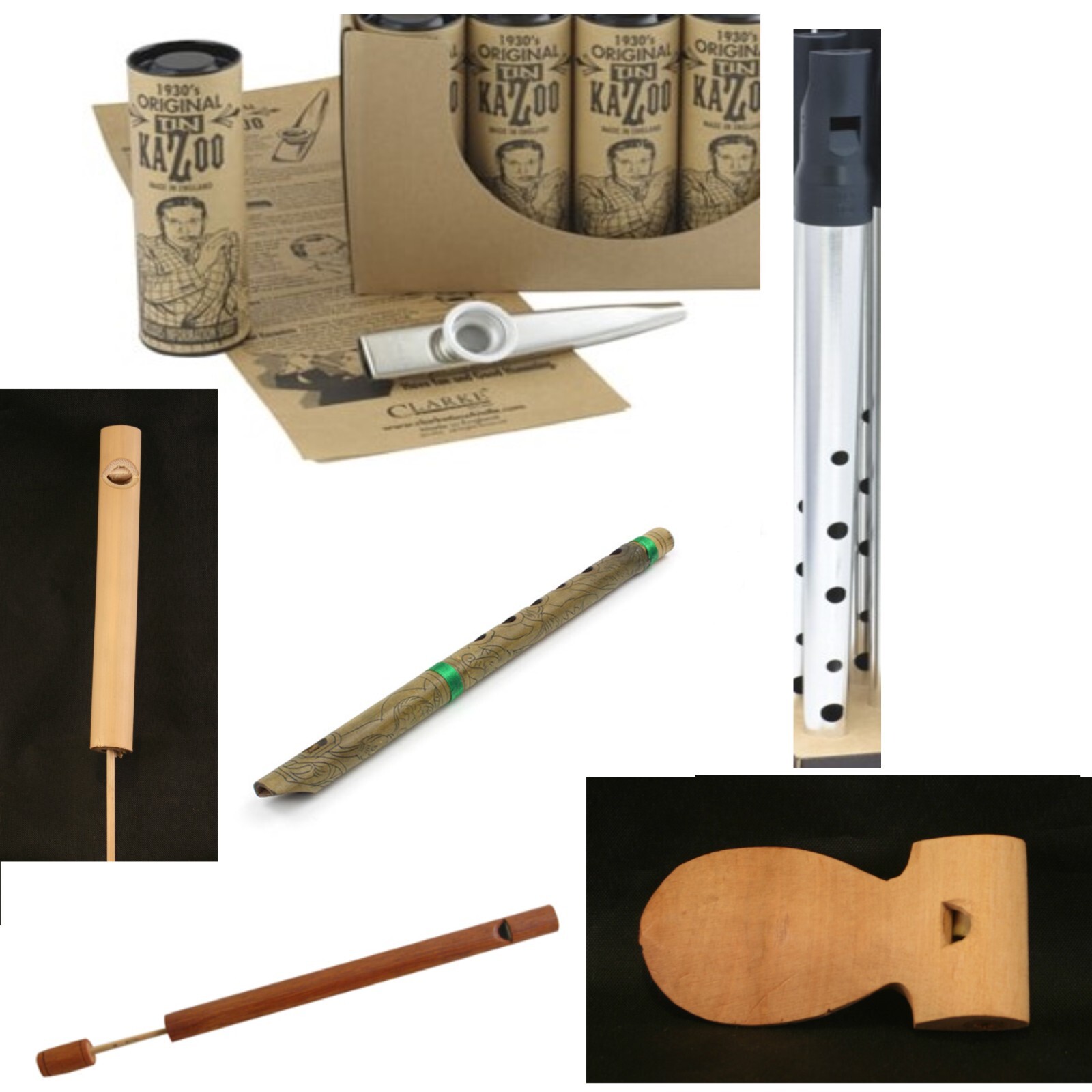 Bird Whistle Clangers Etched Flute Kazoo D Tin whistle Samba Whistle