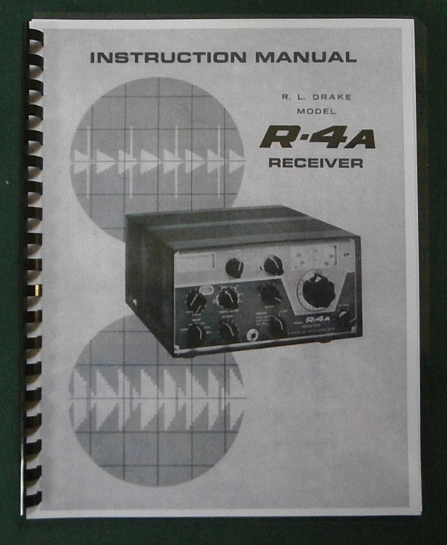 Drake R-4A Instruction manual: 11" x 17" Foldout Schematic & Protective Covers!