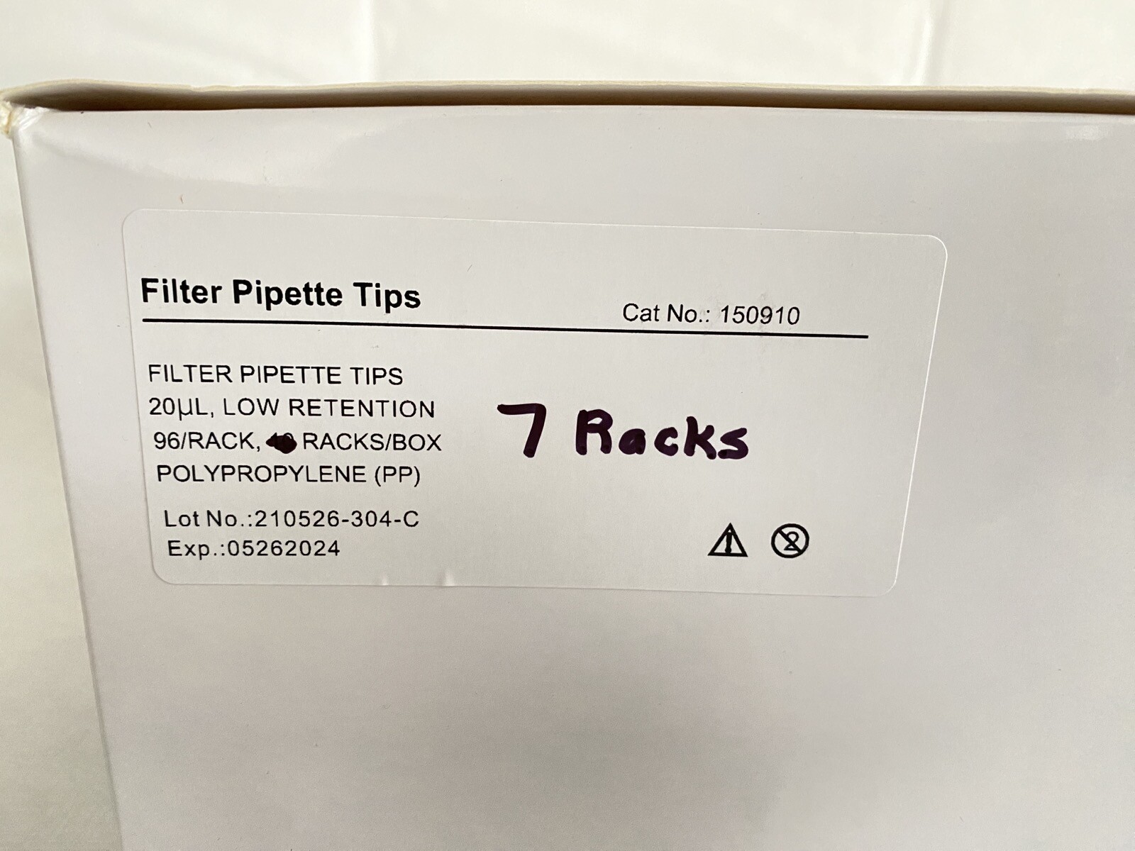 (672) GLOBE 20uL PP Low Retention Filter Pipet Tips 7x 96/Rack 150910
