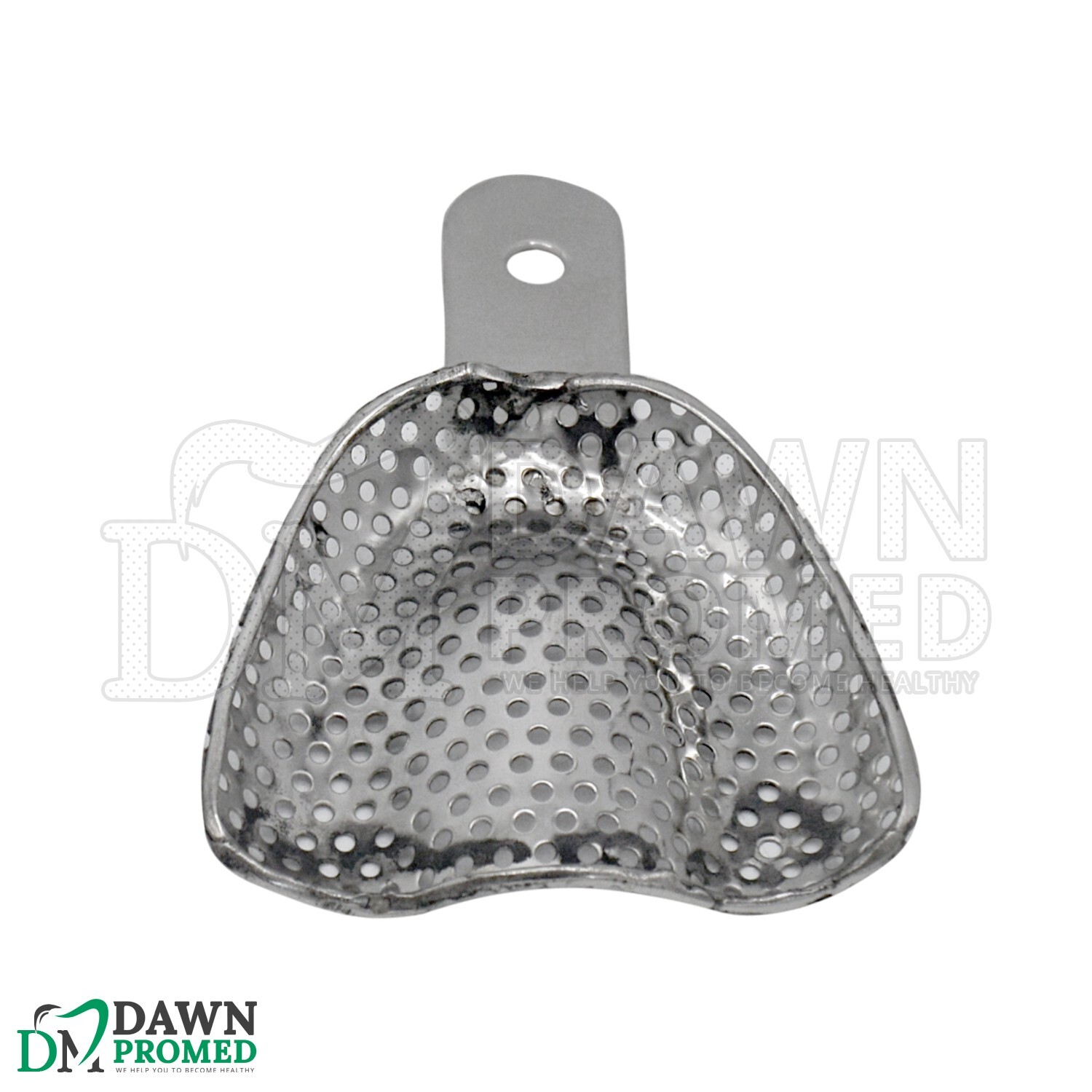 2 Pcs Medium Perforated Impression Trays Upper & Lower Edentulous Inst German Gr