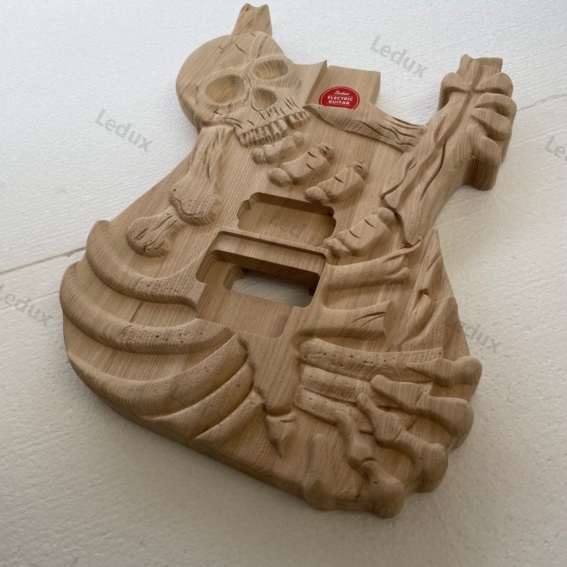 Skull Bones Solid Body Electric Guitar Body DIY Fast Stocked In US Warehouse