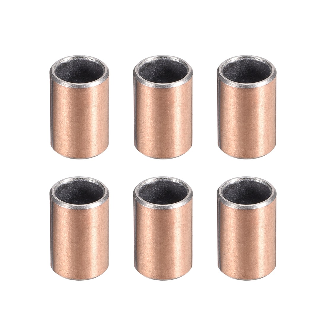 6pcs Sleeve Plain Bearings 8mm Bore 10mm OD 15mm L Wrapped Oilless Bushings
