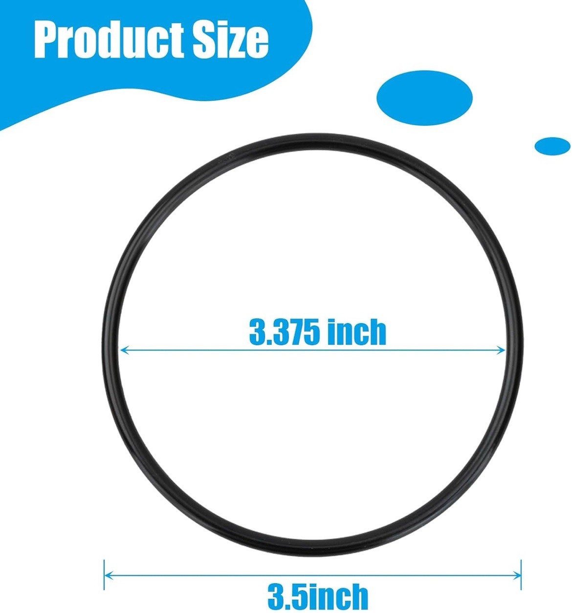 3.5” O-Ring for RO Water Filter Housing – Replacement for ROES-50 (3 Pack)