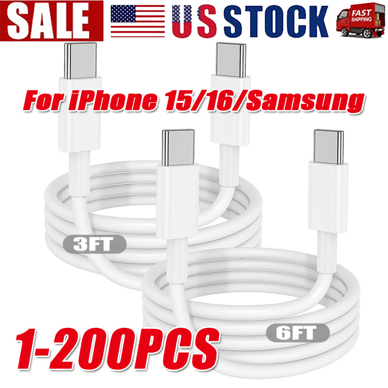 Wholesale USB-C to USB-C Cable Fast Charge Cord For iPhone16/15/Plus/ProMax/iPad