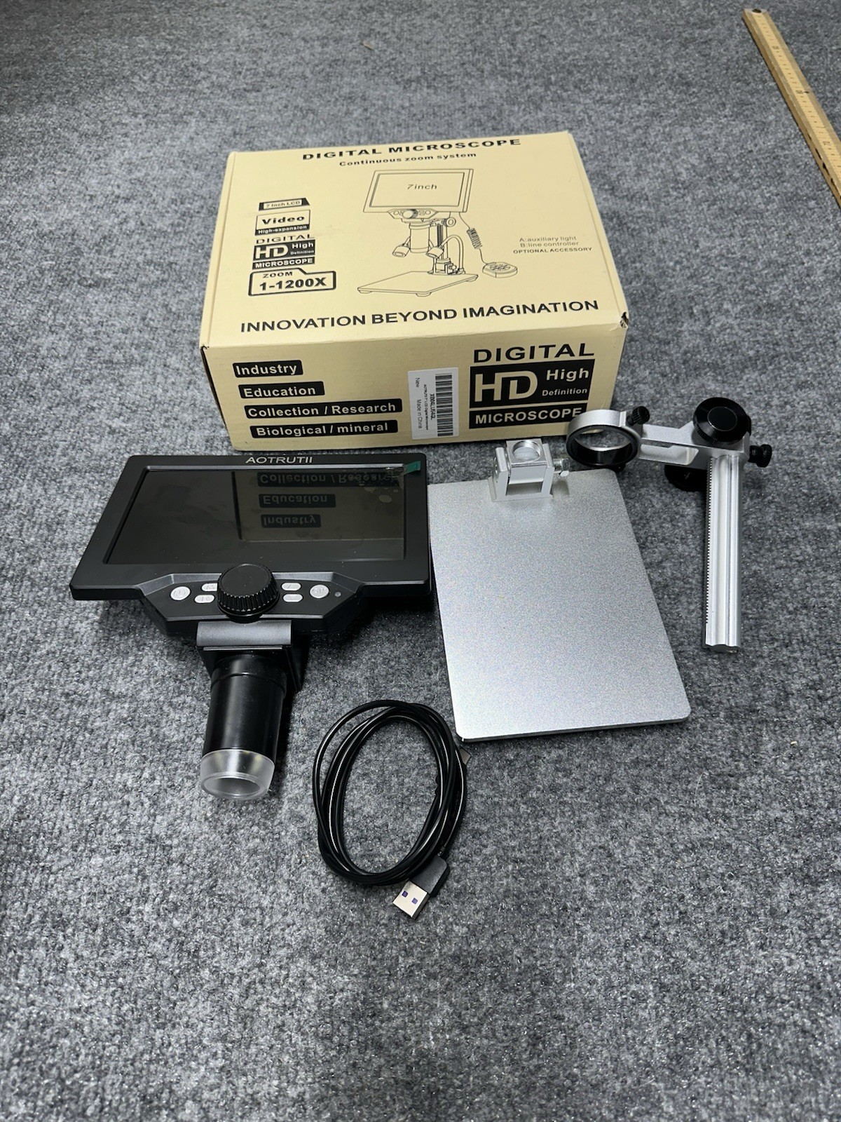 Aotrutii 7” LCD Digital HD Microscope