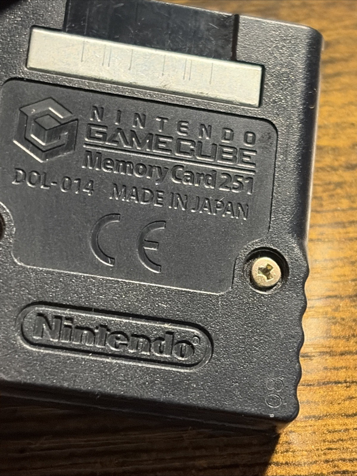 Nintendo Gamecube Memory Card 251 Dol 014 Authentic OEM - Black Tested