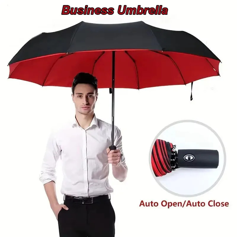 Automatic Large Umbrella  Handle Double Layer Windproof Sun Protection