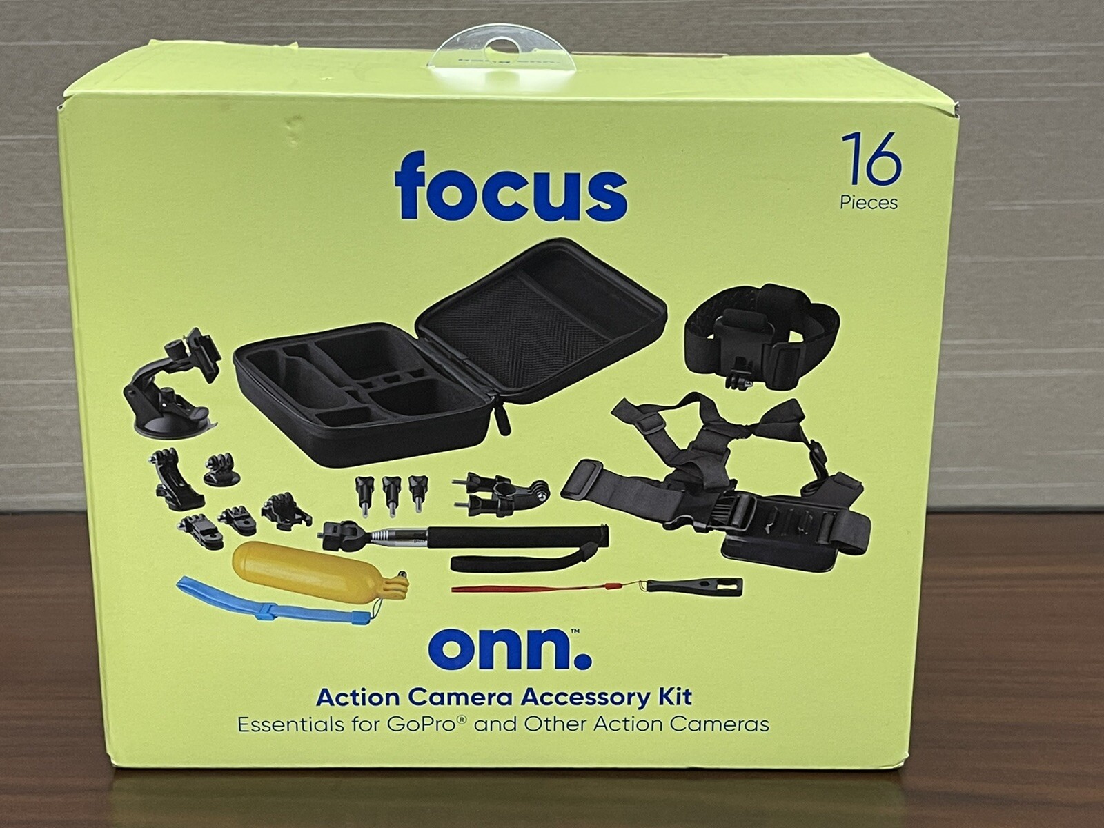 Focus Action Camera 16 pieces Accessory ONN. Kit Essentials for GoPro® & others!