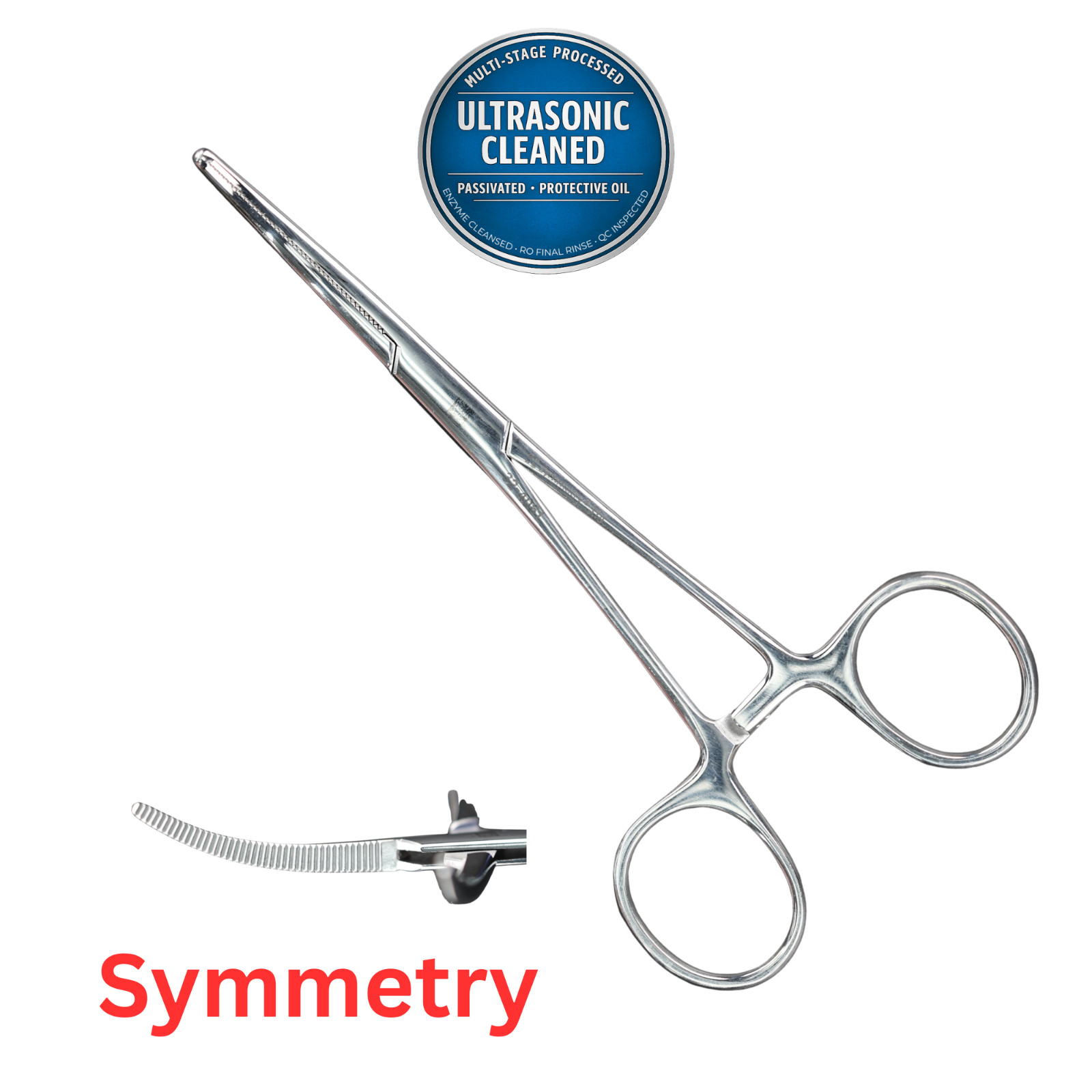 Symmetry 32-4061 Rochester-Pean Hemostatic Forceps, Curved, Serrated, 140mm 5.5"